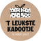 Etiket | Cadeauetiket | papier | ´t leukste kadootje is voor jou | ∅50mm | rol à 200 stuks