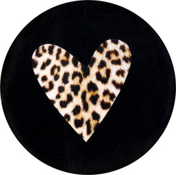 Etiket | Cadeauetiket | papier | Tijgerprint Hart | ∅35mm | rol à 500 stuks