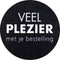 Etiket | Cadeauetiket | papier | Veel plezier met je bestelling | ∅35mm | zwart/wit | rol à 500 stuks