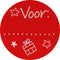 Etiket | Cadeauetiket | papier | Voor.. | ∅40mm | rood | rol à 500 stuks