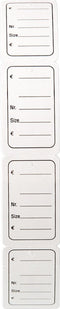 Etiket | Confectie-etiket | karton | Prijs/nr/maat | 30x39mm | wit | rol à 1000 stuks