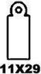 Etiket | Hangetiket | karton | 11x29mm | wit | 1000 stuks