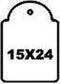 Etiket | Hangetiket | karton | 15x24mm | wit | 1000 stuks