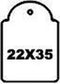 Etiket | Hangetiket | karton | 22x35mm | wit | 500 stuks