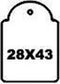Etiket | Hangetiket | karton | 28x43mm | wit | 500 stuks