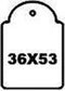 Etiket | Hangetiket | karton | 36x53mm | wit | 500 stuks