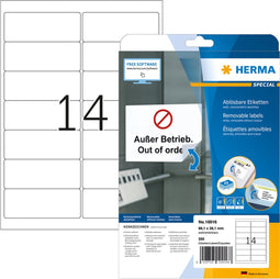 Etiket herma 10016 99.1x38.1mm verwijderb wt 350st | 32 stuks