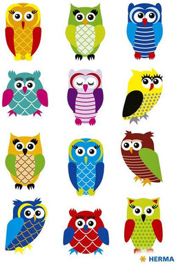 Etiket HERMA 3224 uilen glitterfolie | 10 stuks
