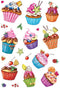 Etiket HERMA 3387 cupcakjes glitter | 10 stuks