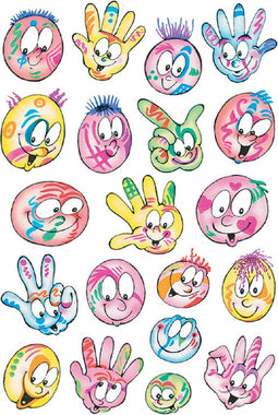 Etiket HERMA 3521 bonte gezichten | 10 stuks