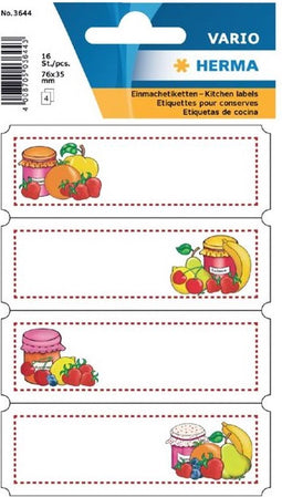 Etiket HERMA 3644 keuken vrucht assortiment