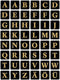 Etiket HERMA 4130 13x13Mm letters A-Z zwart op goud | 10 stuks