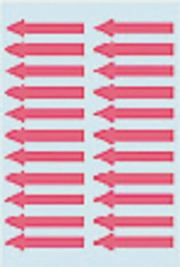 Etiket HERMA 4143 38x7mm pijl rood 88stuks