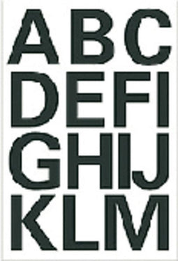 Etiket HERMA 4167 25mm letters A-Z zwart | 10 stuks