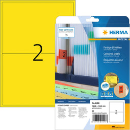 Etiket herma 4496 199.6x143.5mm 40stuks geel | 32 stuks