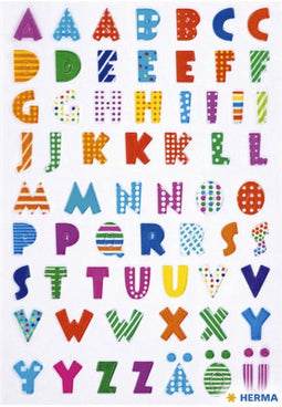 Etiket HERMA 6291 kleurrijke letters stone | 10 stuks