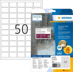 Etiket herma 8338 37x25mm weerbest wit 1250 etiket