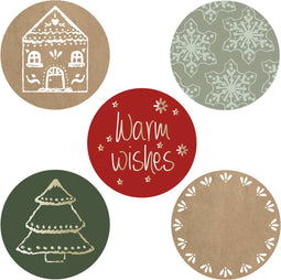 Etiket - Kerst (op rol) - 500 stuks
