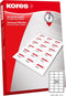 Etiket Kores ILK 63,5x38,1mm afgerond, doos a 100 vel 21 Etiketten per vel