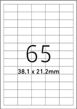 Etiket Office A4 38 - 1X21 - 2 65X
