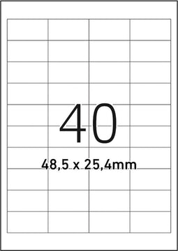 Etiket office a4 48.5x25.4 40x - 10 stuks