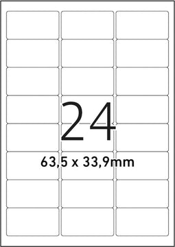 Etiket office a4 63.5x33.9 24x o-hk - 10 stuks