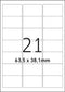 Etiket office a4 63.5x38.1 21x - 10 stuks
