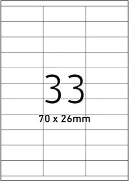 Etiket Office A4 70X26 33X