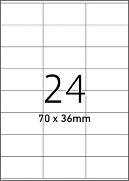 Etiket Office A4 - 70X36 - 24X