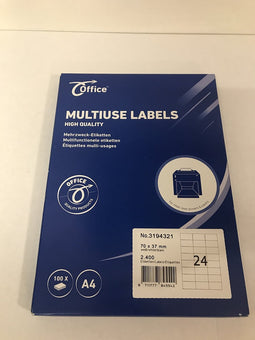 Etiket Office A4 70X37 24X