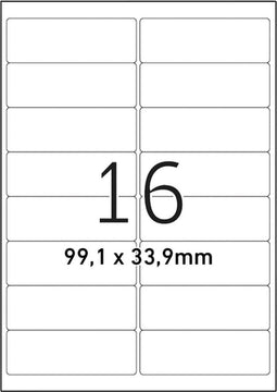 Etiket Office A4 - 99,1X33,9 - 16X