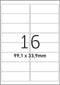 Etiket Office A4 - 99,1X33,9 - 16X