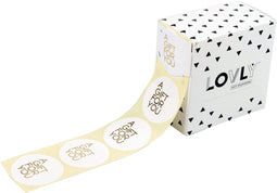 Etiket - papier - A gift for you - permanent - ∅40mm - wit - rol à 500 stuks