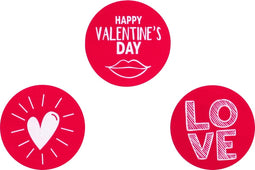 Etiket | papier | Love Notes | ∅45mm | rood/wit | rol à 500 stuks