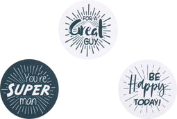 Etiket | papier | Sparks for Men | ∅45mm | assorti | rol à 500 stuks