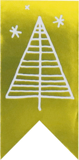 Etiket | papier | Under the stars tree | 60x30mm | goud/wit | rol à 500 stuks