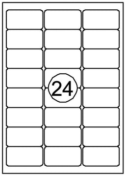 Etiket Quantore 63.5x33.9mm 2400 stuks