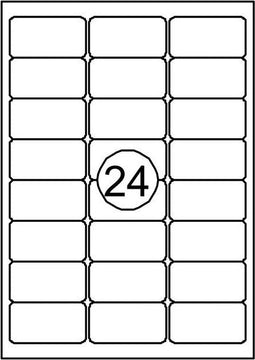 Etiket Quantore 63.5X33.9mm 360stuks