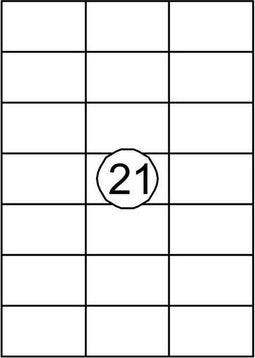 Etiket Quantore 70X42.4mm 315stuks