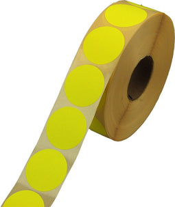 Etiket - Reclame-etiket - papier - permanent - ∅35mm - fluor/geel - rol à 2000 stuks