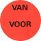 Etiket - Reclame-etiket - papier - Van/voor - permanent - ∅35mm - fluor/rood - rol à 2000 stuks