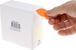 Etiket rillprint 35mm 500st op rol fluor rood