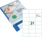Etiket rillprint 70x42.4mm mat transparant 525st
