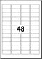 etiket Sigel afneembaar 45,7x21,2mm wit doos à 25 vel 48 etiketten per vel