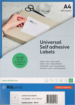 Etiket | Webshop etiket DHL | papier | 210x102mm | wit | 100 stuks