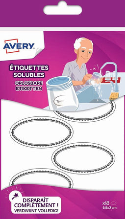 Etiket Zweckform 55x30mm oplosbaar 18 etiketten