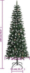 vidaXL - Kunstkerstboom - met - standaard - 240 - cm - PVC - groen