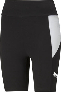 PUMA Rebel Short Tight - Sportlegging Dames - Reflecterend - Zwart/Wit - Maat L