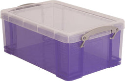 Really Useful Box 9 liter transparant paars
