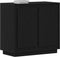 vidaXL - Sideboard - Zwart - Eiken - 80x34x75 - cm - Gelaagd - Hout